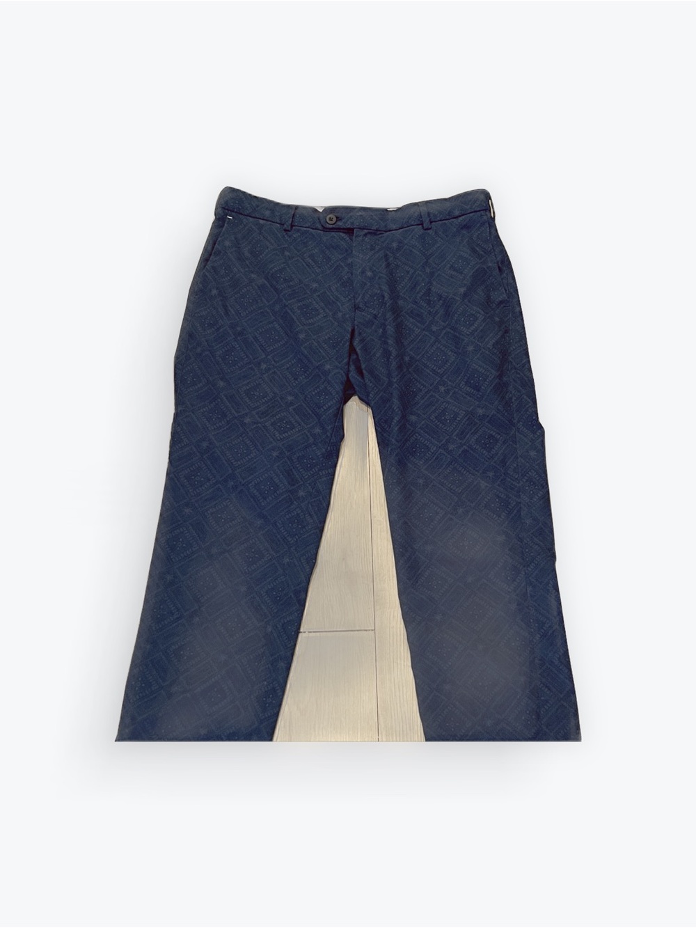 Peter Millar Navy Patterned Chinos